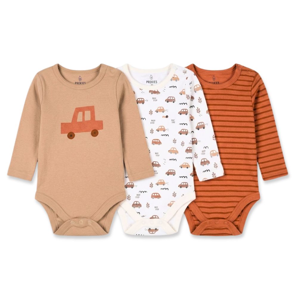 PREKIES Onesie - Set Of 3 - Car Print