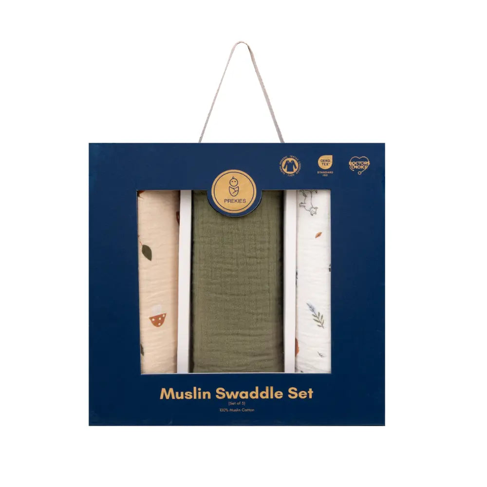 Prekies Muslin Swaddle Sheet Little Explorer print