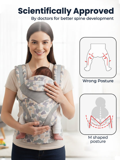 Polka Tots Unisex Grey Baby Carrier