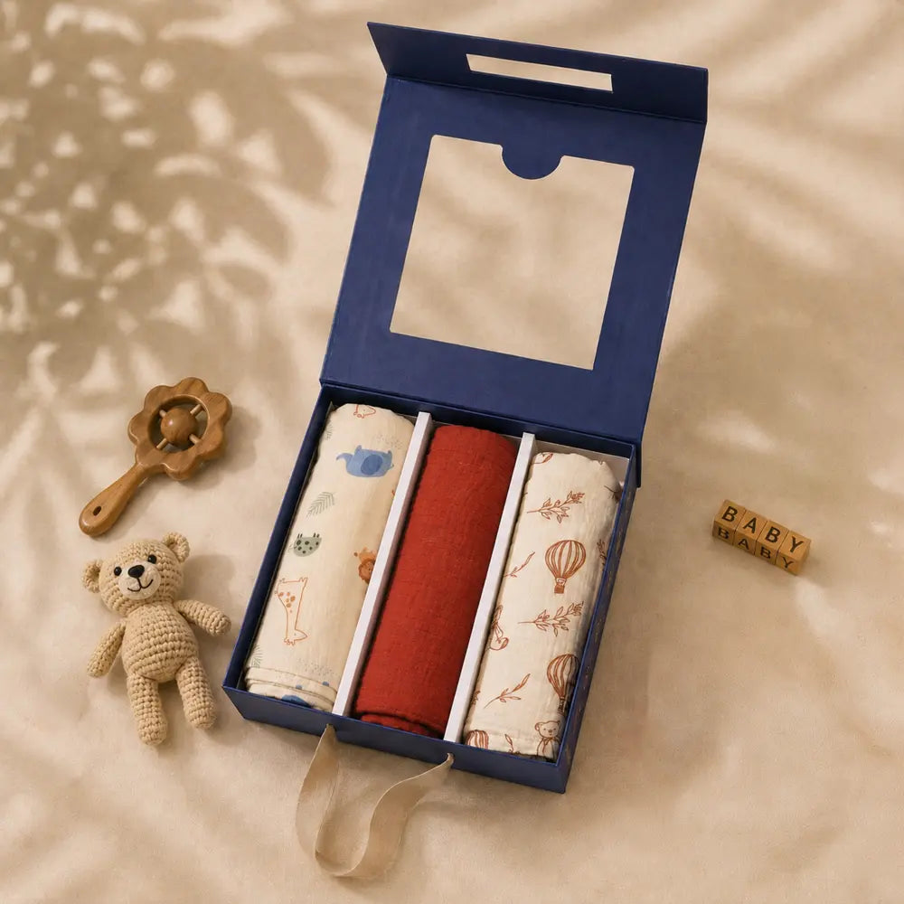 Prekies Muslin Swaddle Sheet Safari Trail Print