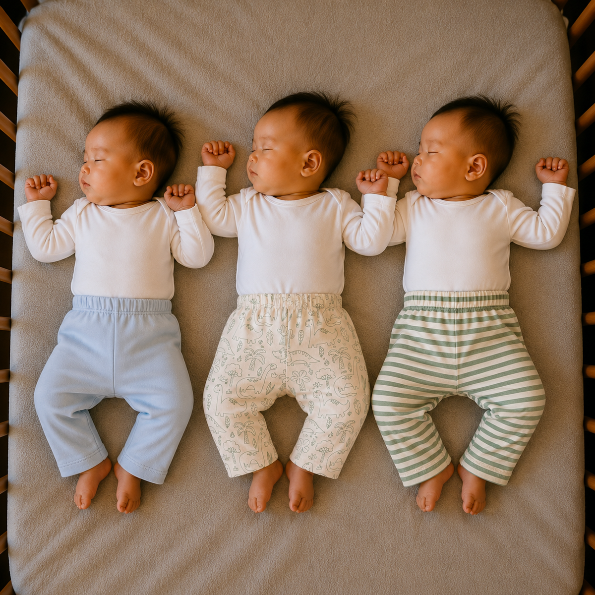 PREKIES Set Of 3 Pyjamas - Dino Print (Green & Blue)