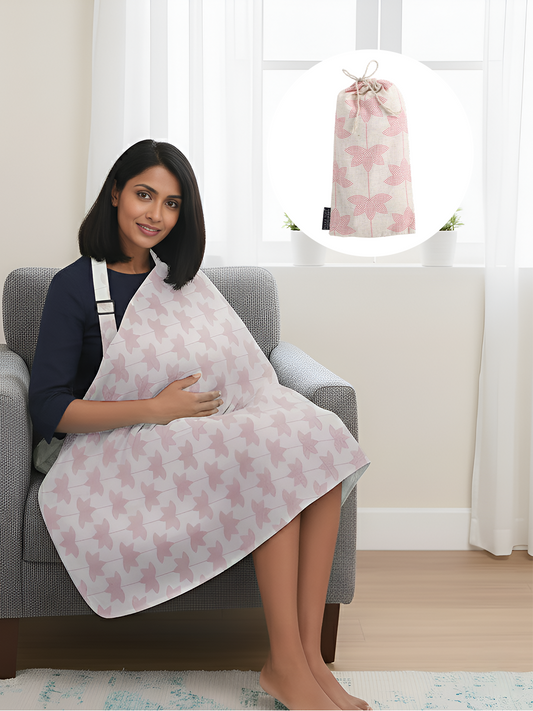 Polka Tots Cotton Washable Pink Multipurpose Nursing Breast Feeding Cover