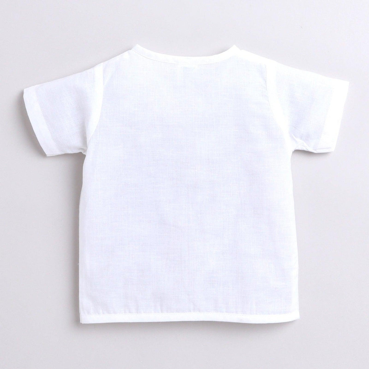 Polka Tots Unisex White Cotton Half Sleeve Jablas (Pack Of 3) (0 Months)