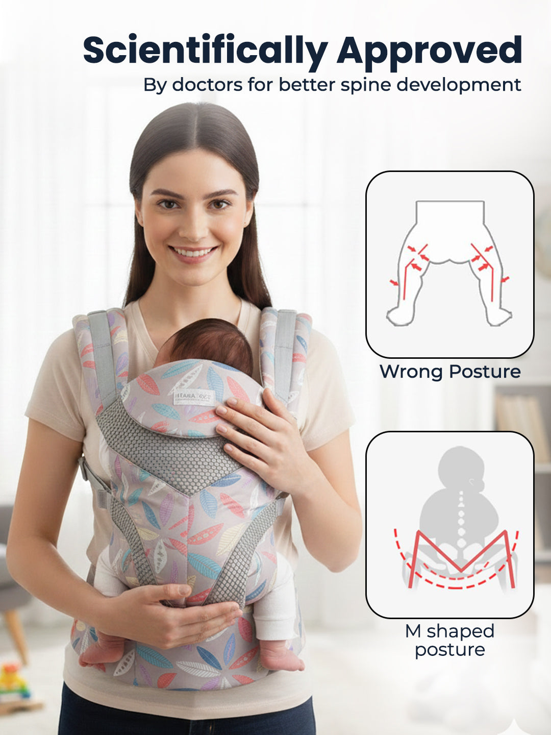 Polka Tots Unisex Beige Baby Carrier