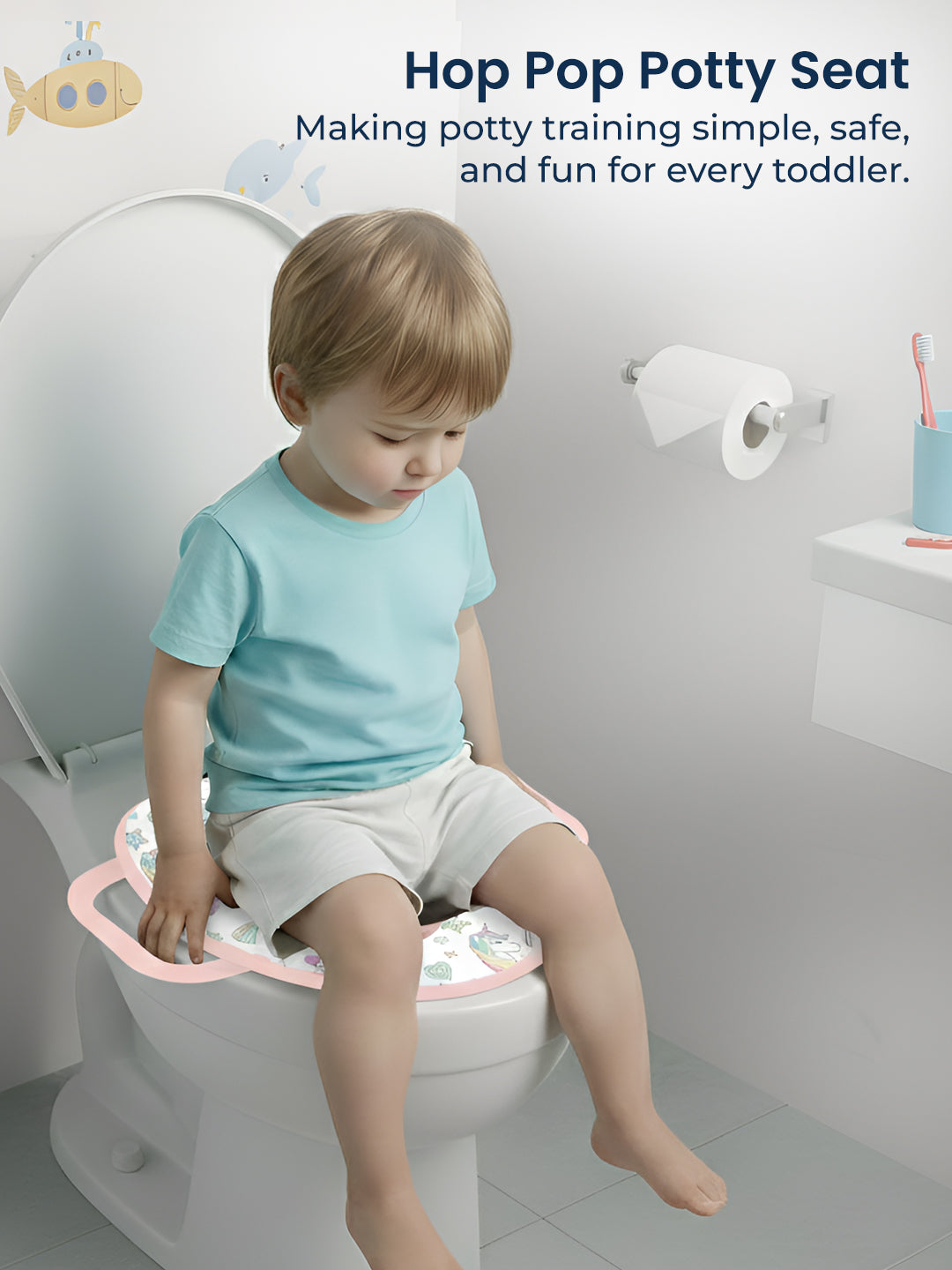 Polka Tots Hop Pop Potty Seat For Your Baby Kid For Your Baby Kid - Pink