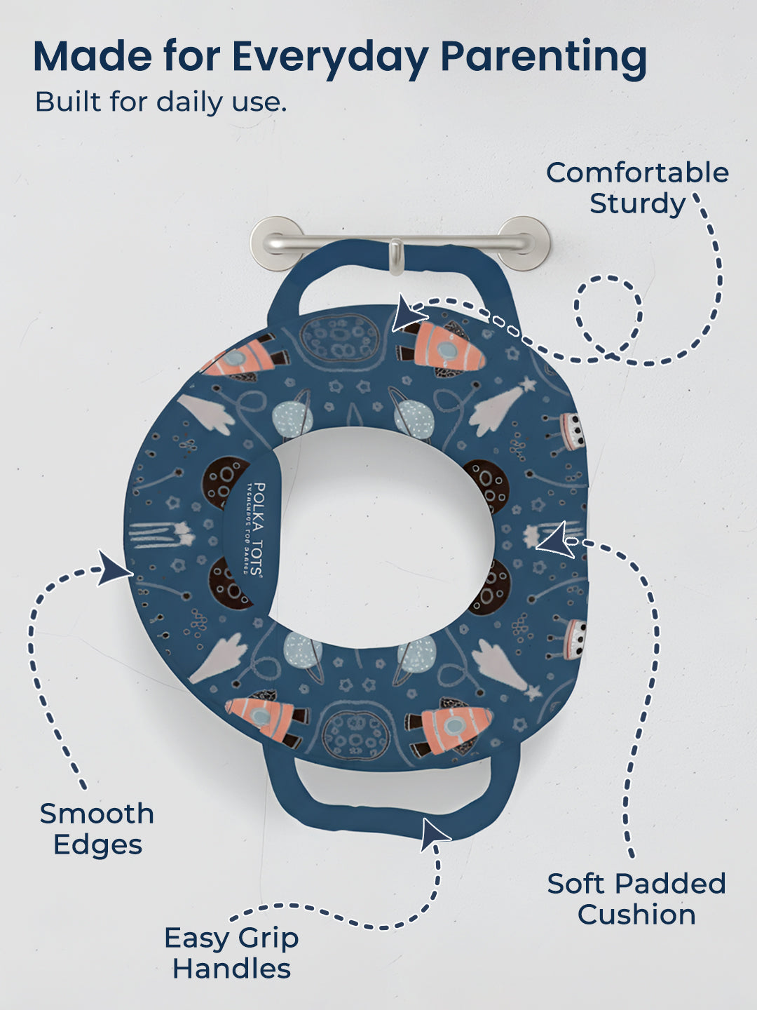 Polka Tots Hop Pop Potty Seat For Your Baby Kid For Your Baby Kid - Blue