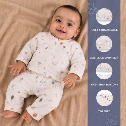 Prekies Muslin Set & Suit Little Explorer With Cycle Print