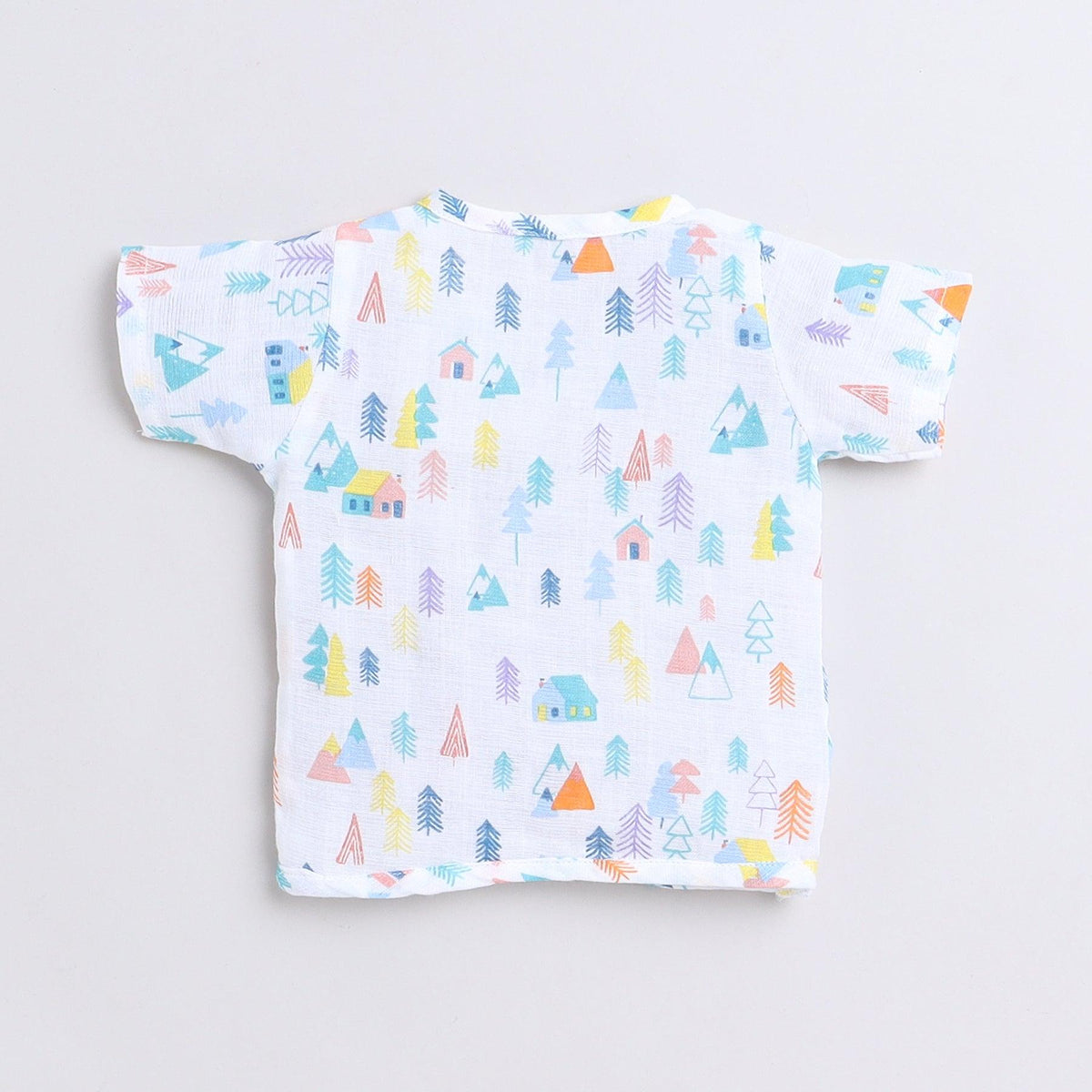 Polka Tots Unisex White Cotton Half Sleeve Jablas (Pack Of 3) (1-3 Months)