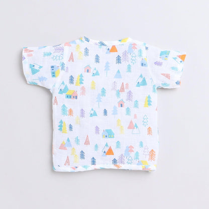 Polka Tots Unisex White Cotton Half Sleeve Jablas (Pack Of 3) (1-3 Months)