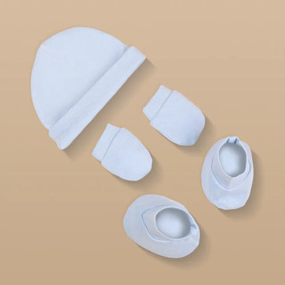 PREKIES Cap, Mitten, Booties - Blue Color