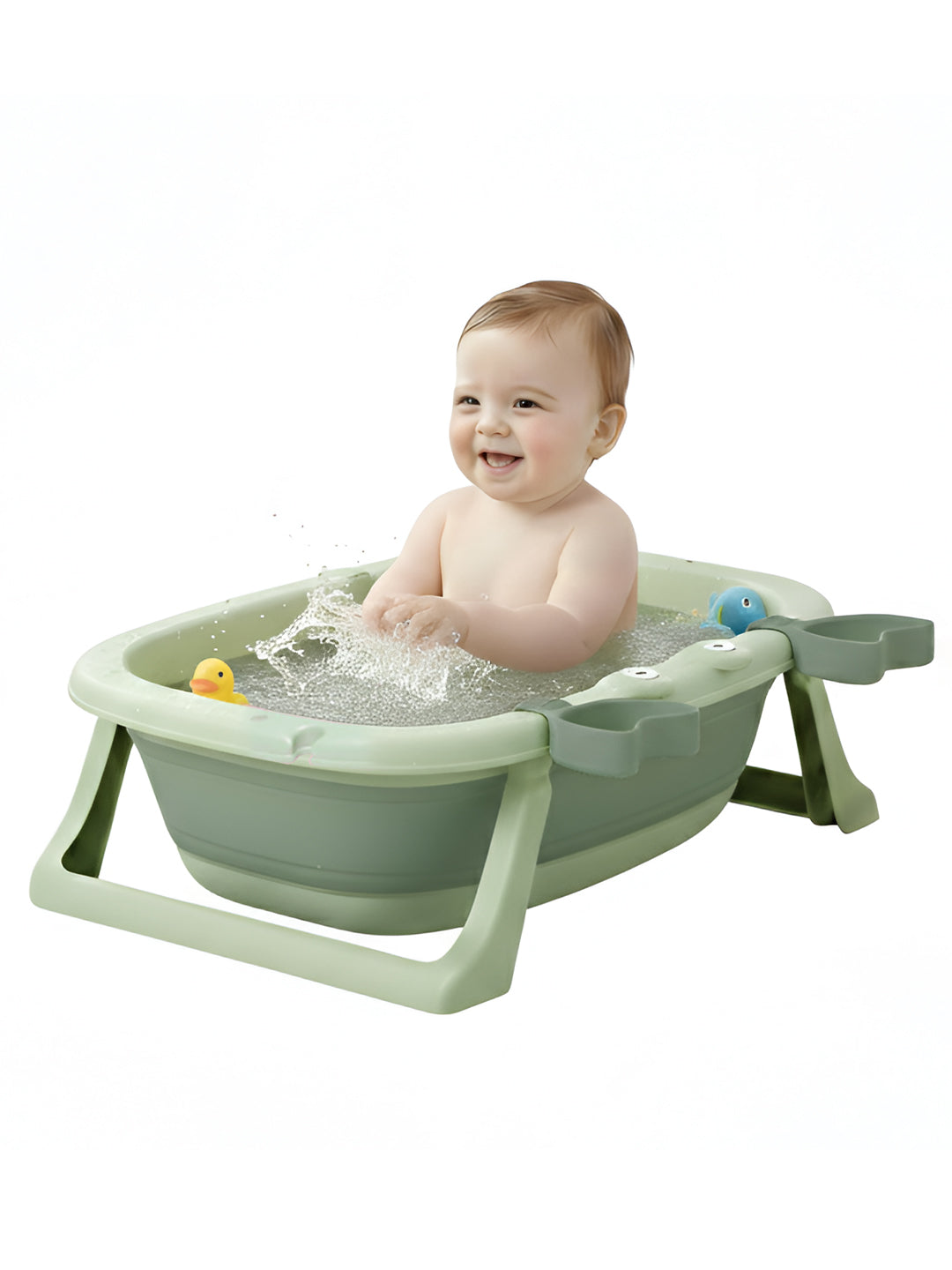 Polka Tots Splish Splash Foldable Bathtub - Green