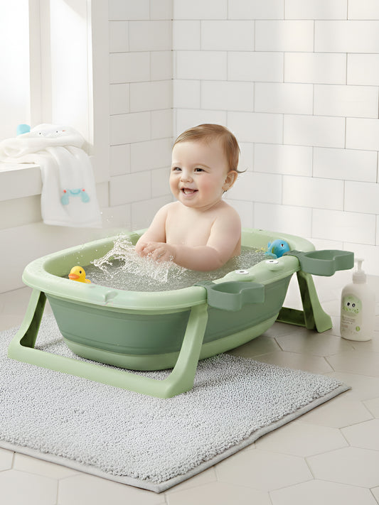 Polka Tots Splish Splash Foldable Bathtub - Green