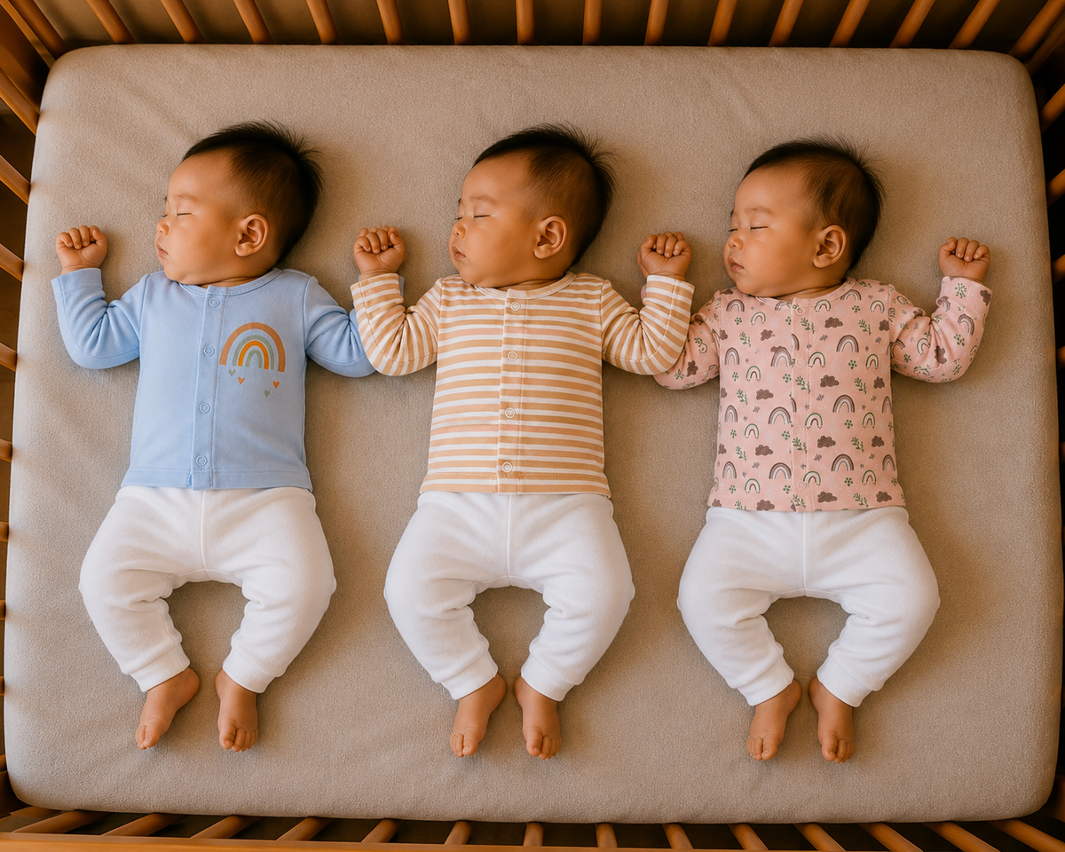 PREKIES Set Of 3 Jhablas - Rainbow Print