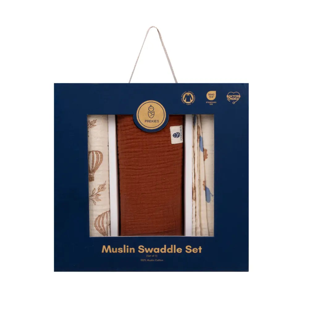 Prekies Muslin Swaddle Sheet Safari Trail Print