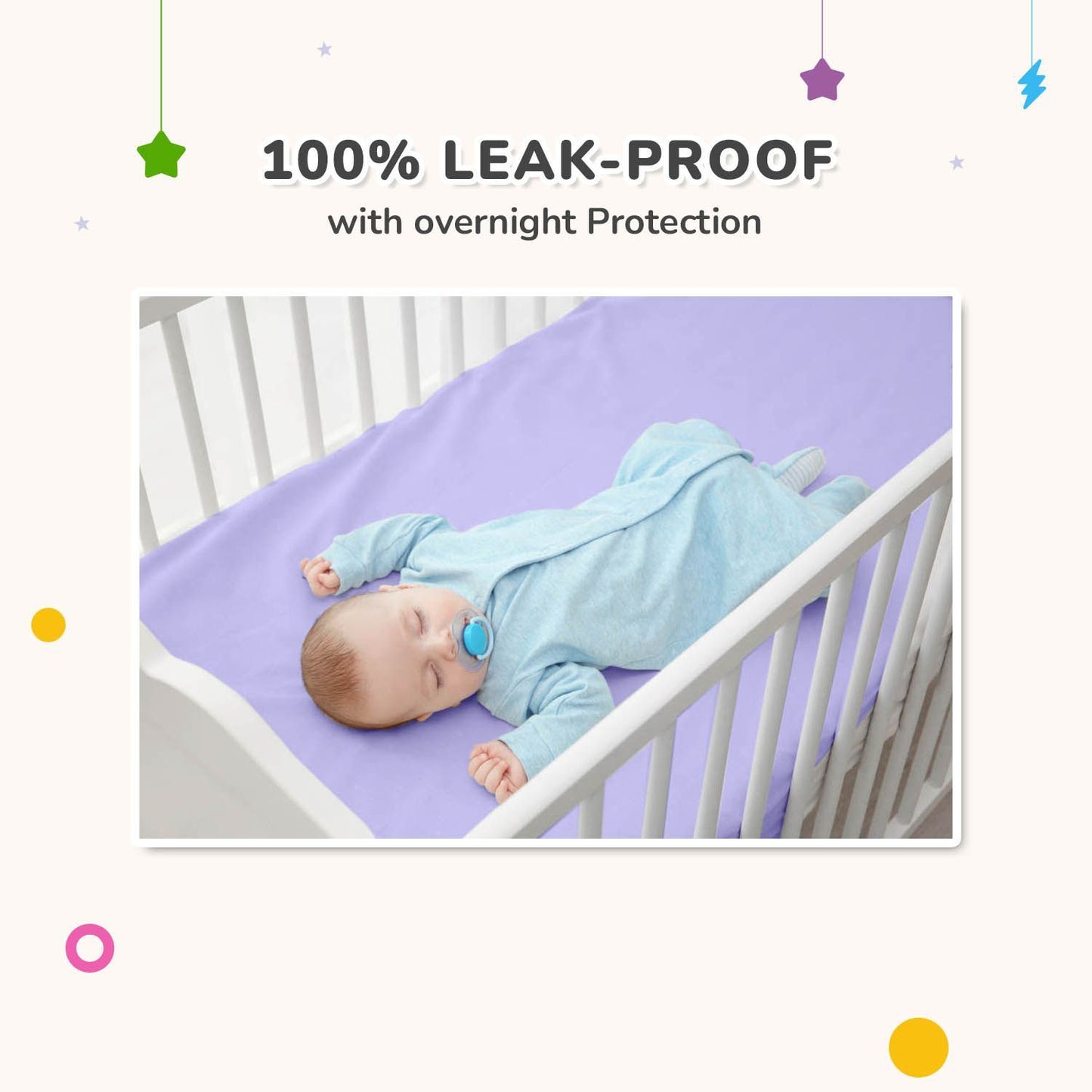 R for Rabbit Dry Nap Bliss Premium Pee Protector Sheet Blue -Purple (M-Size)