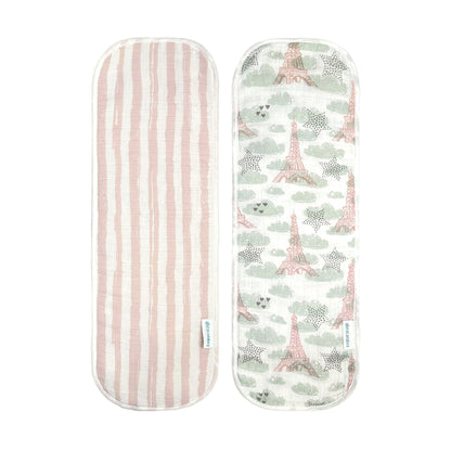 Abracadabra Muslin Burp Pad - Eiffel Tower Pack of 2