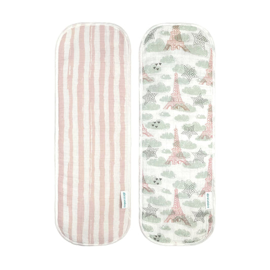 Abracadabra Muslin Burp Pad - Eiffel Tower Pack of 2