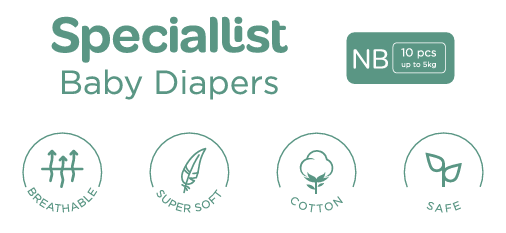 Speciallist New Born Diapers- Pack of 30 (10X3 bundles) (Upto 5 kg)