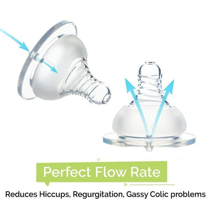 R for Rabbit First Feed Soft Silicone Teat For Steebo Crescent And Steebo Teddy Feeding Bottles