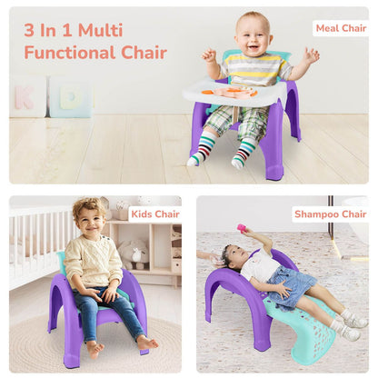 R for Rabbit Jelly Bean 3 In 1 Multi-Functional Kids Chair Green Purple