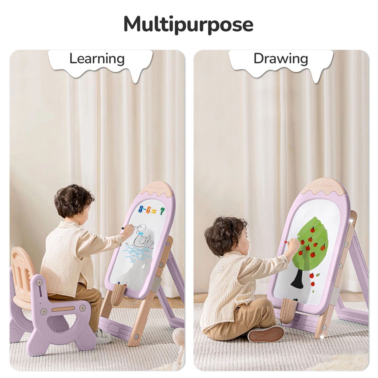 R for Rabbit Little Genius Candy- Set of Board & Chair Purple