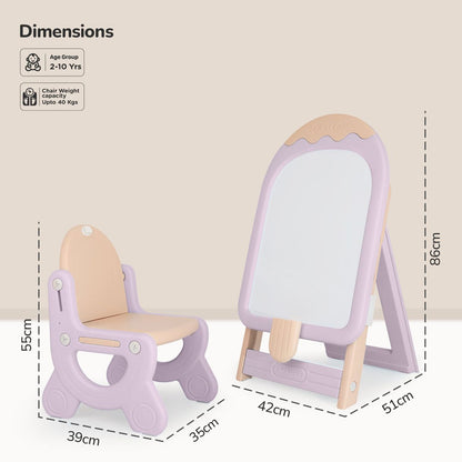 R for Rabbit Little Genius Candy- Set of Board & Chair Purple