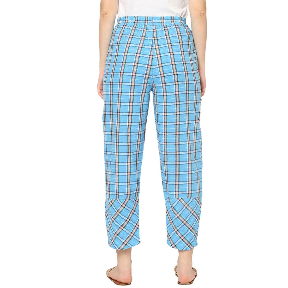 Mystere Paris Blue Checked Lounge Pants