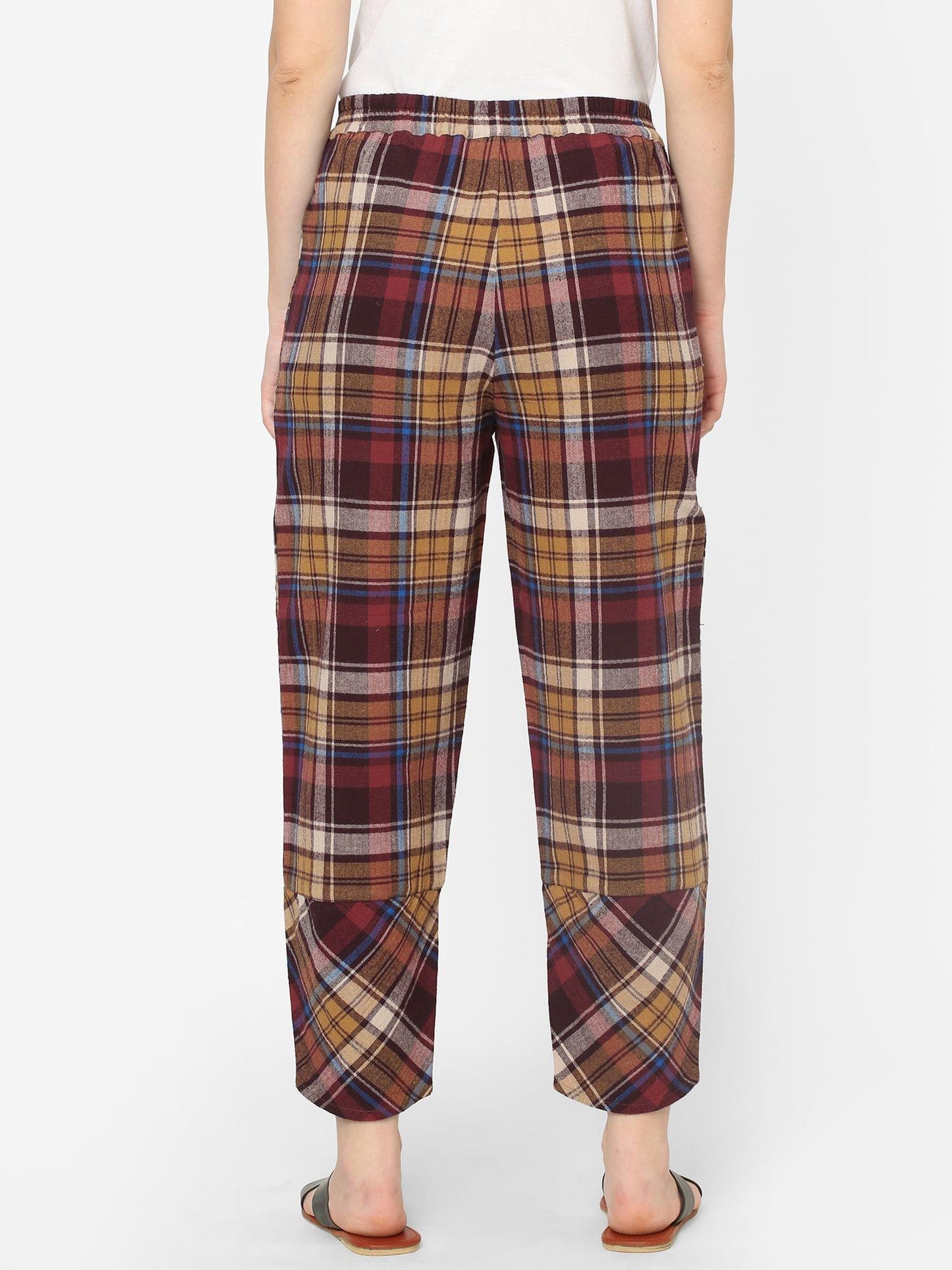 Mystere Paris Comfy Multicolored Checked Loung Pants