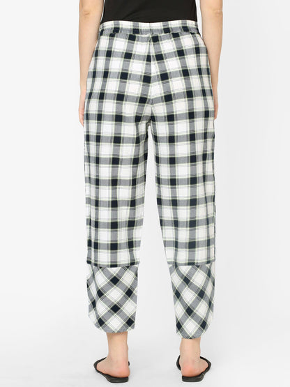 Mystere Paris Cute Checked Loung Pants