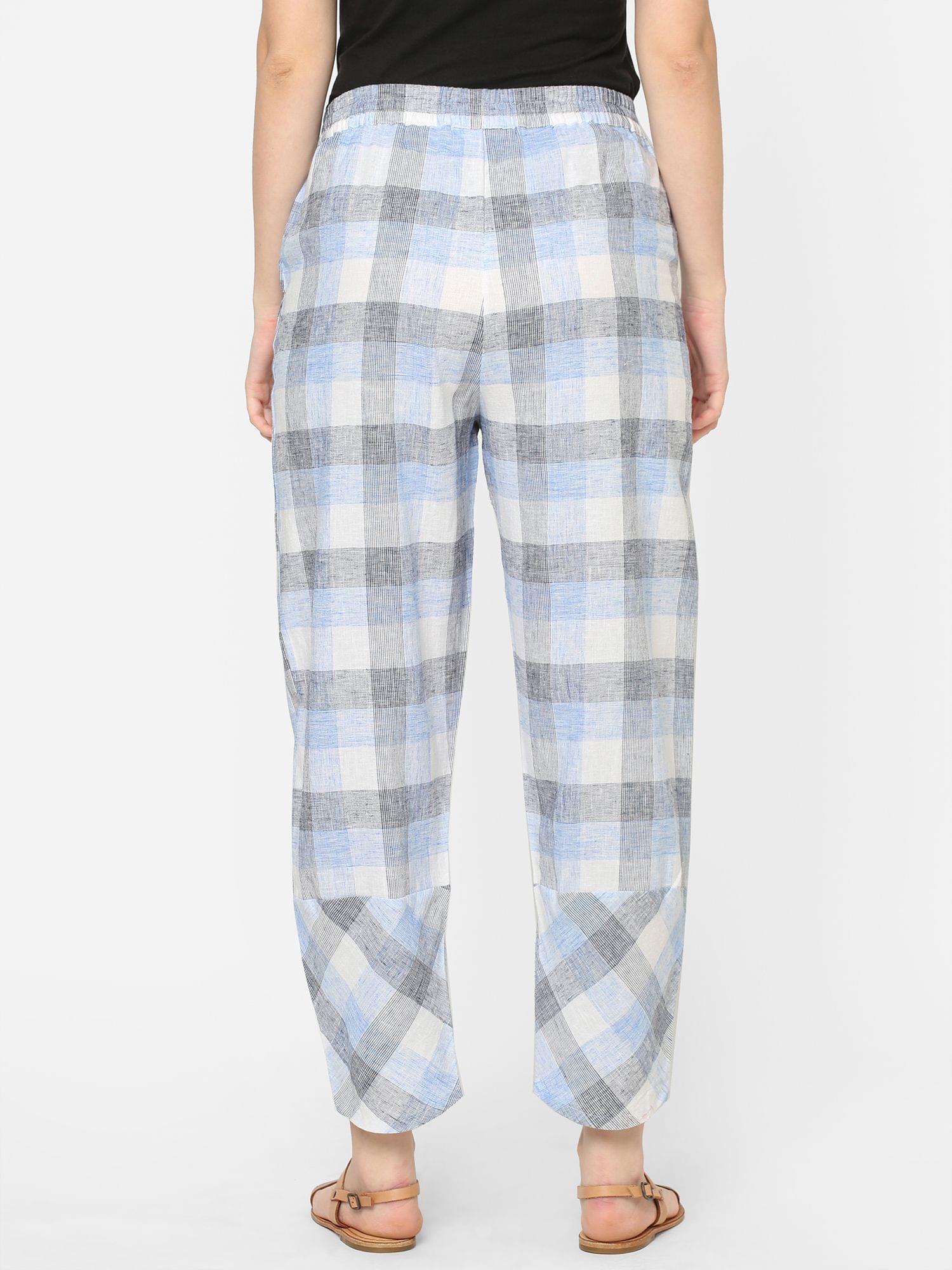 Mystere Paris Cotton Checks Loung Pants