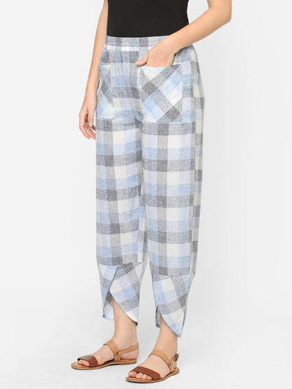 Mystere Paris Cotton Checks Loung Pants