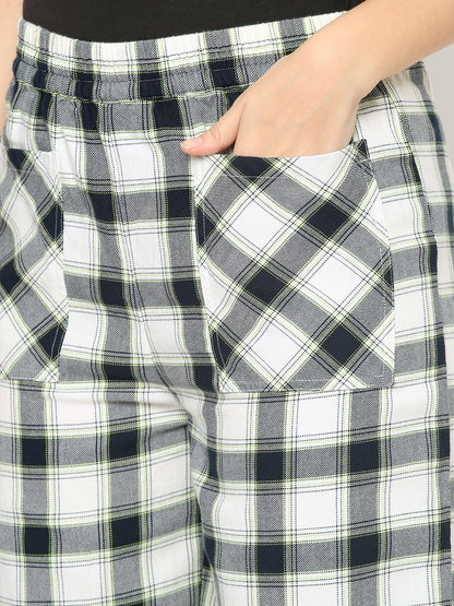 Mystere Paris Cute Checked Loung Pants