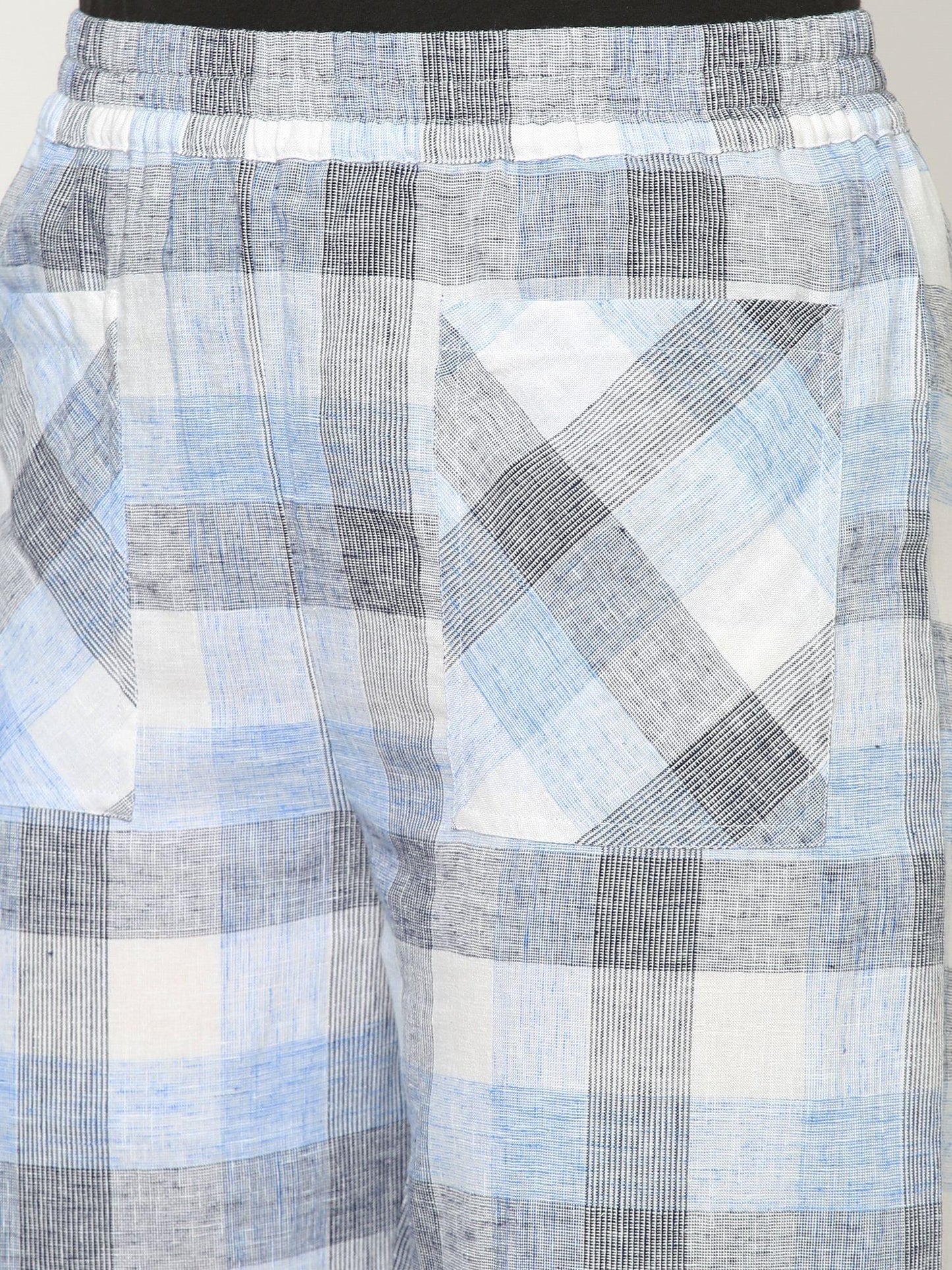 Mystere Paris Cotton Checks Loung Pants