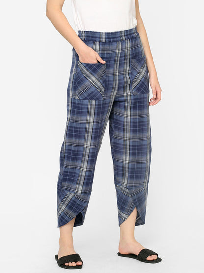 Mystere Paris Blue Checked Lounge Pants