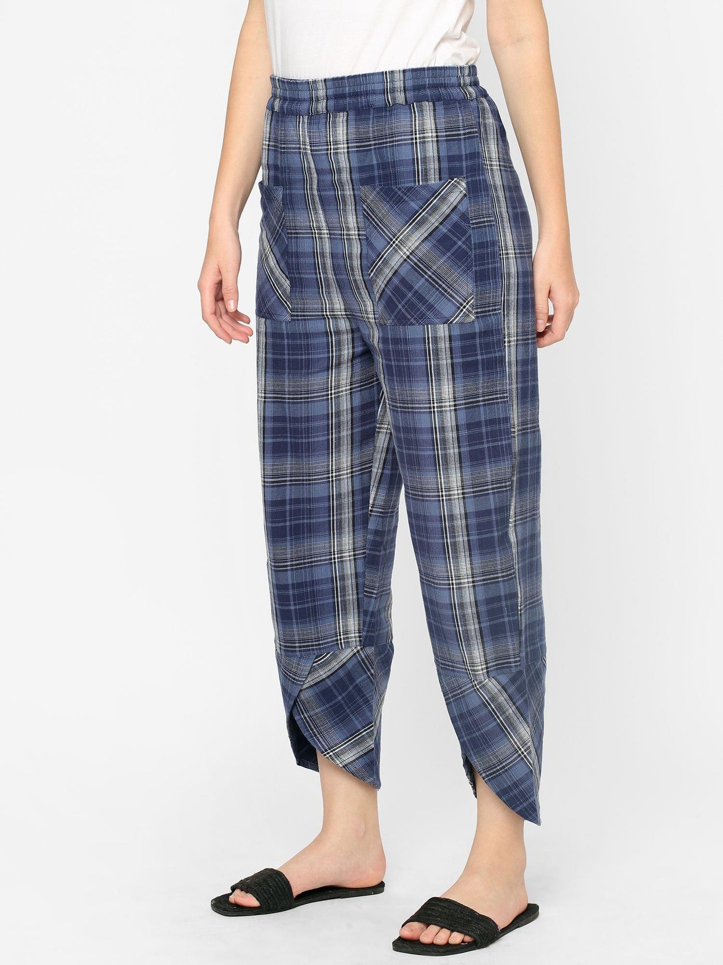 Mystere Paris Blue Checked Lounge Pants