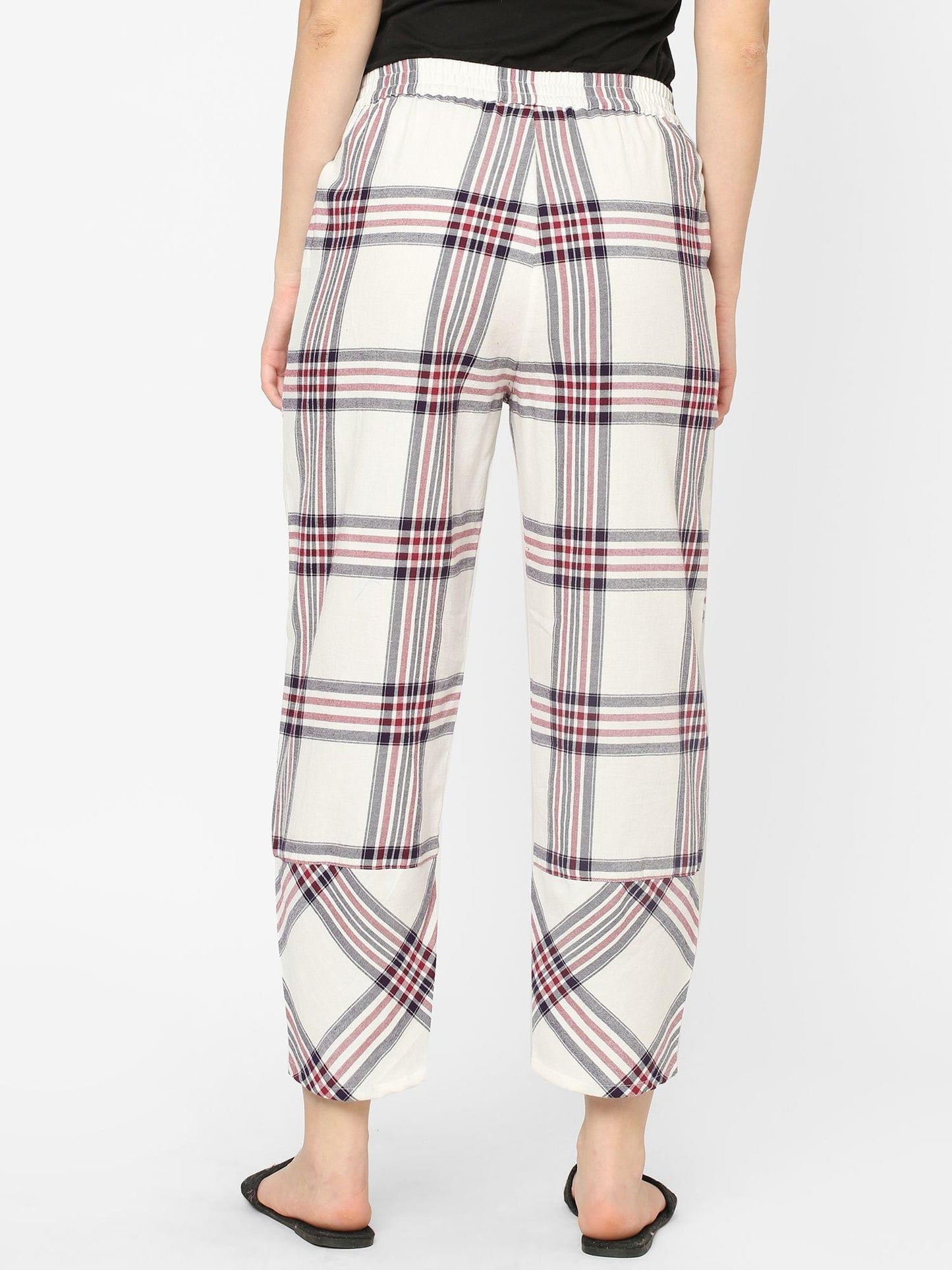 Mystere Paris Multicolored Checked Loung Pants