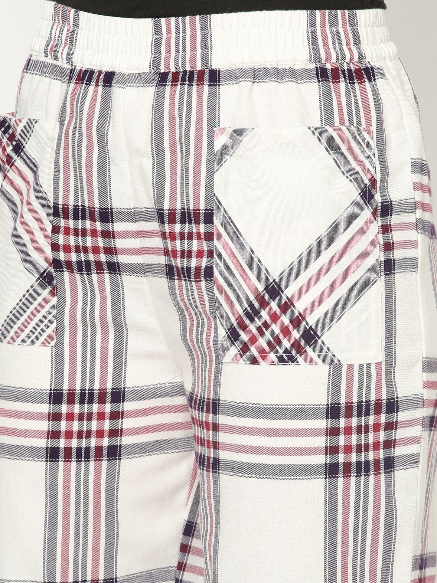 Mystere Paris Multicolored Checked Loung Pants
