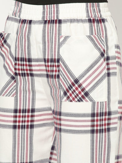 Mystere Paris Multicolored Checked Loung Pants