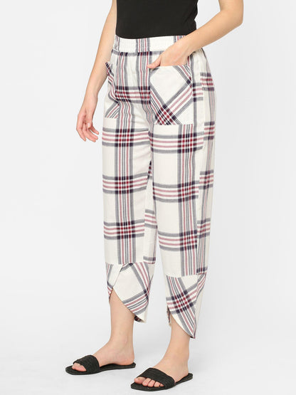 Mystere Paris Multicolored Checked Loung Pants