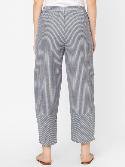 Mystere Paris Grey Striped Loung Pants
