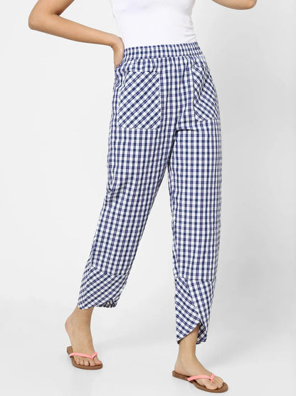 Mystere Paris Navy Checkered Lounge Pants