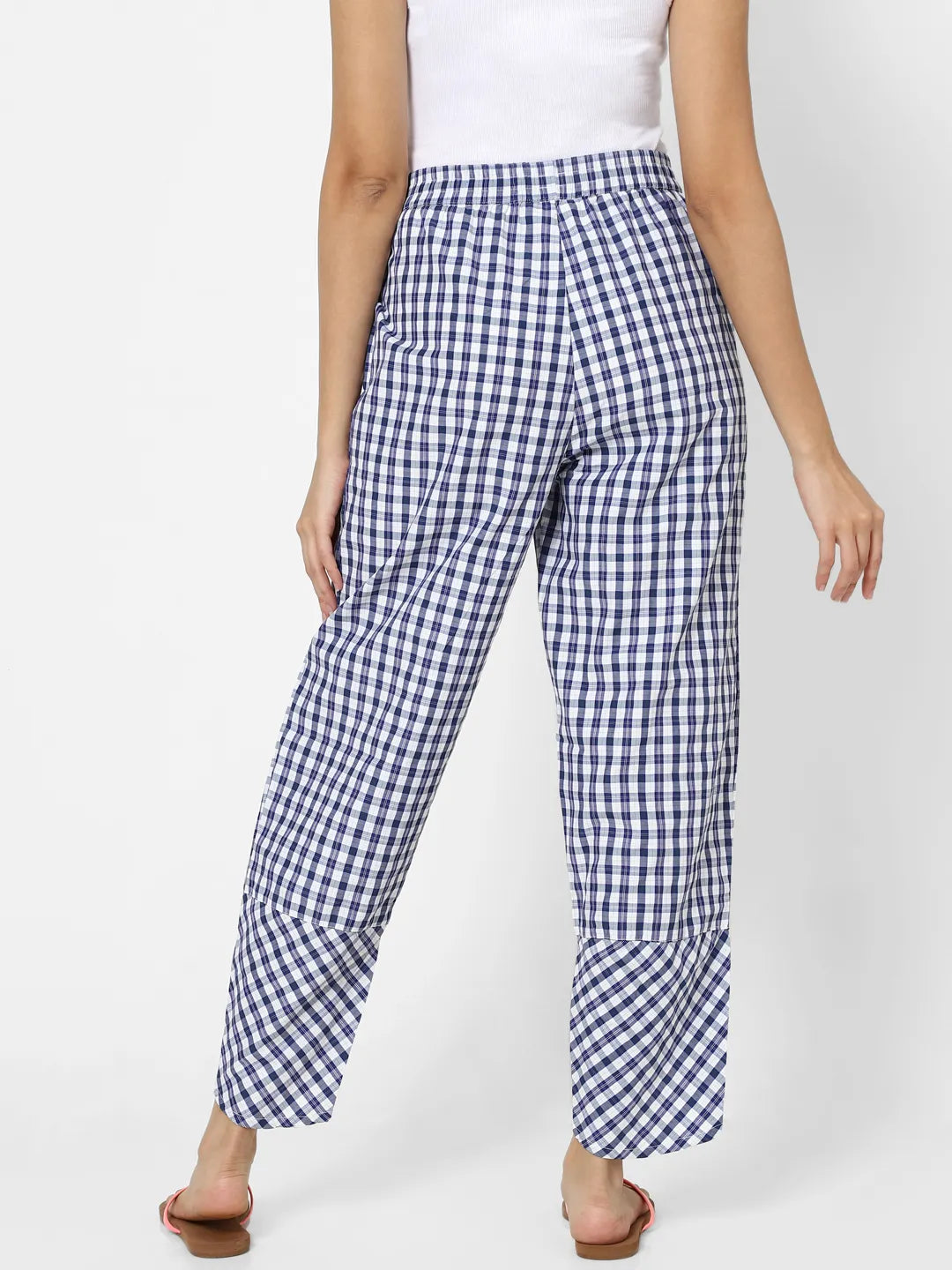 Mystere Paris Navy Checkered Lounge Pants