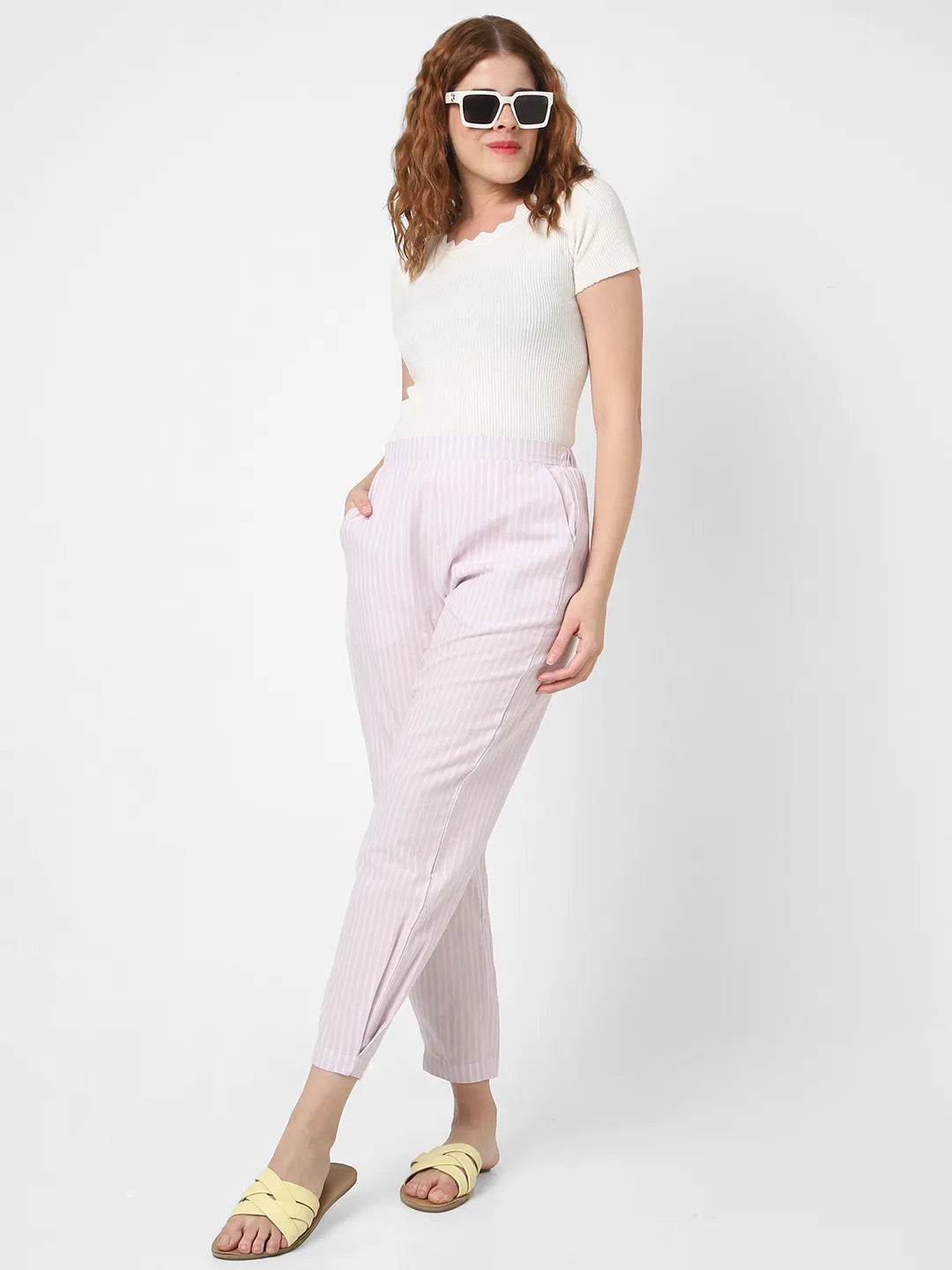 Mystere Paris Liliac Striped Lounge Pants