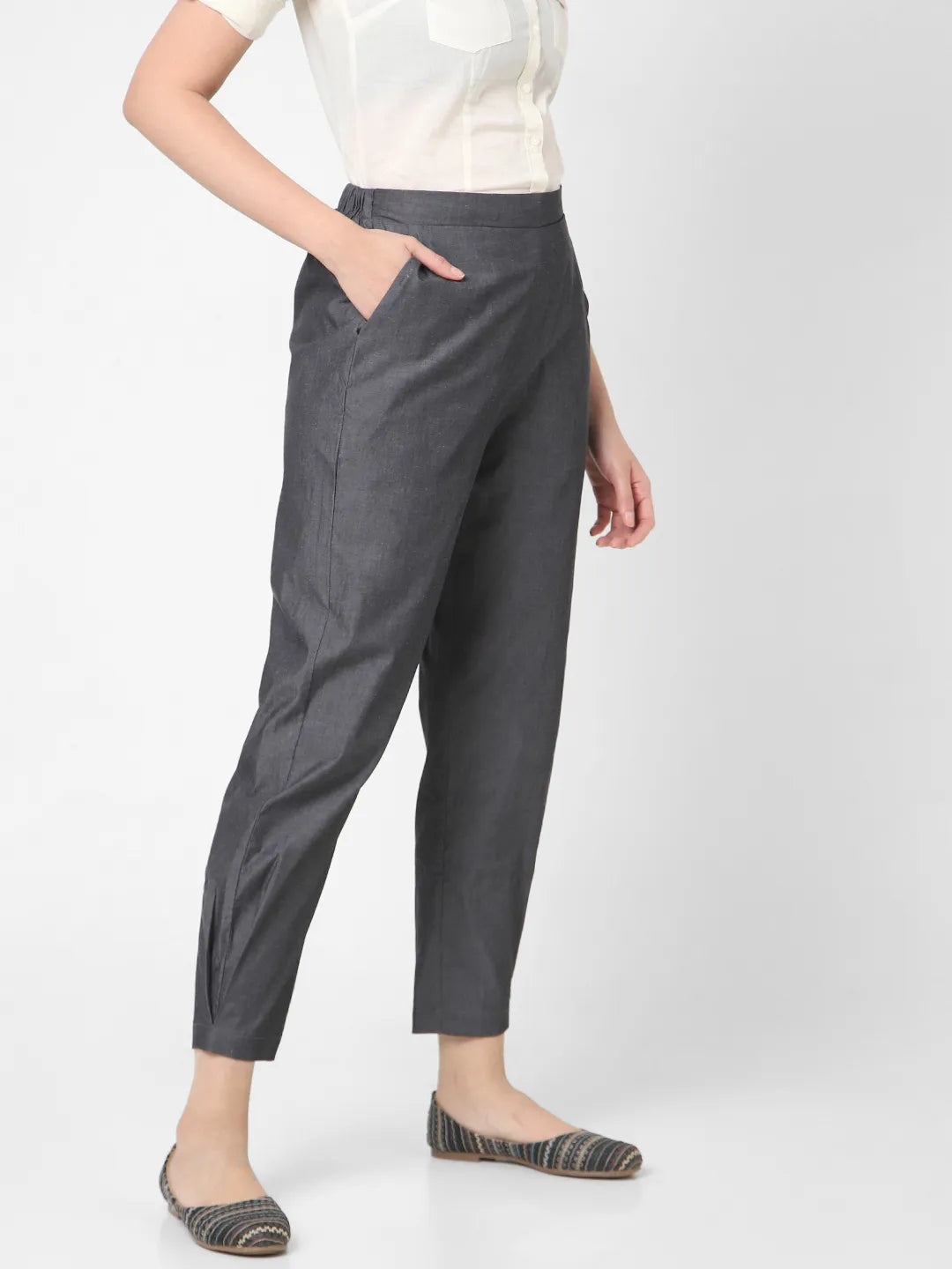Mystere Paris Classy Solid Straight Fit Lounge Pants