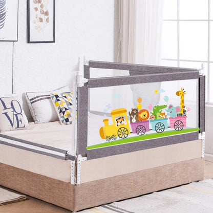 R for Rabbit Safari Bed Rail for Baby Easy Install, Anti-Fall Safeguard for Toddler Safety, Grey