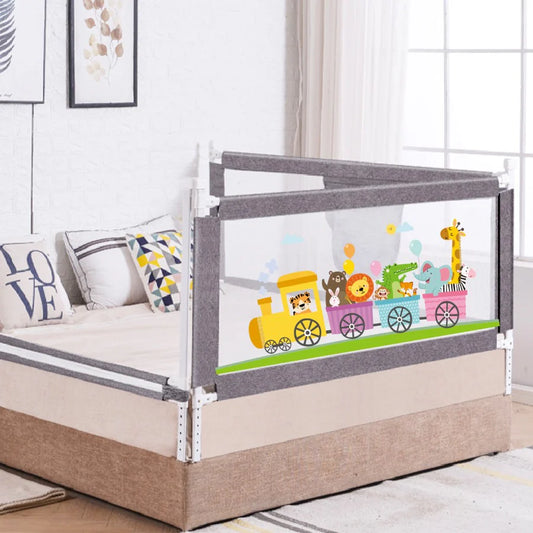 R for Rabbit Safari Bed Rail for Baby Easy Install, Anti-Fall Safeguard for Toddler Safety, Grey