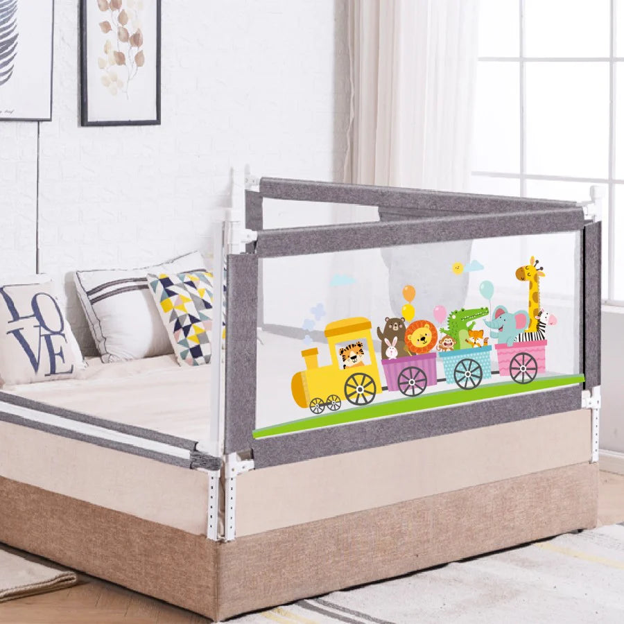 R for Rabbit Safari Bed Rail for Baby Easy Install, Anti-Fall Safeguard for Toddler Safety, Grey