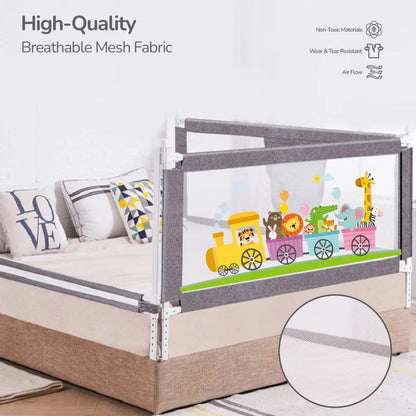 R for Rabbit Safari Bed Rail for Baby Easy Install, Anti-Fall Safeguard for Toddler Safety, Grey