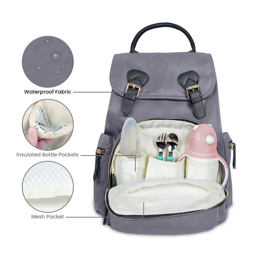 R For Rabbit Caramello Bliss Diaper Backpack Bag, Grey