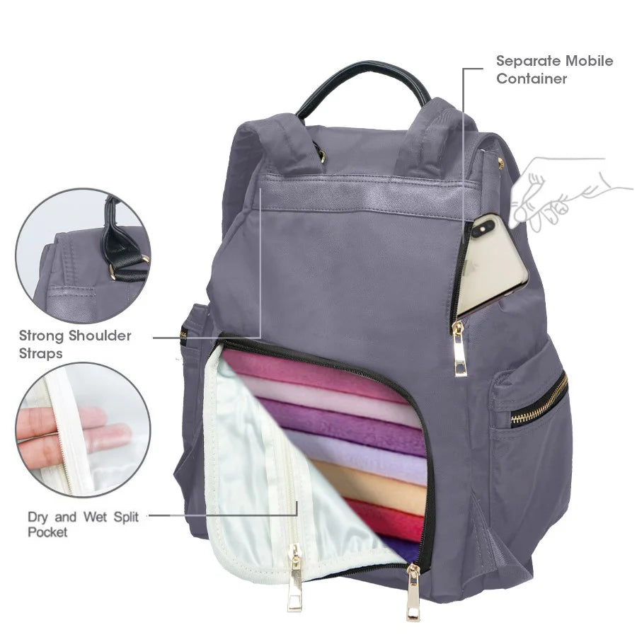 R For Rabbit Caramello Bliss Diaper Backpack Bag, Grey